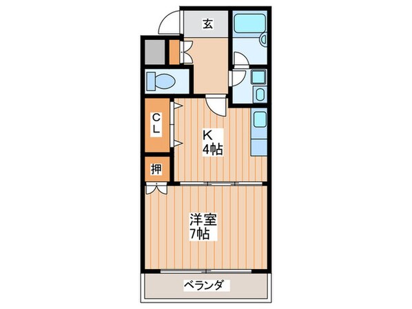 ユ－ベル１の物件間取画像